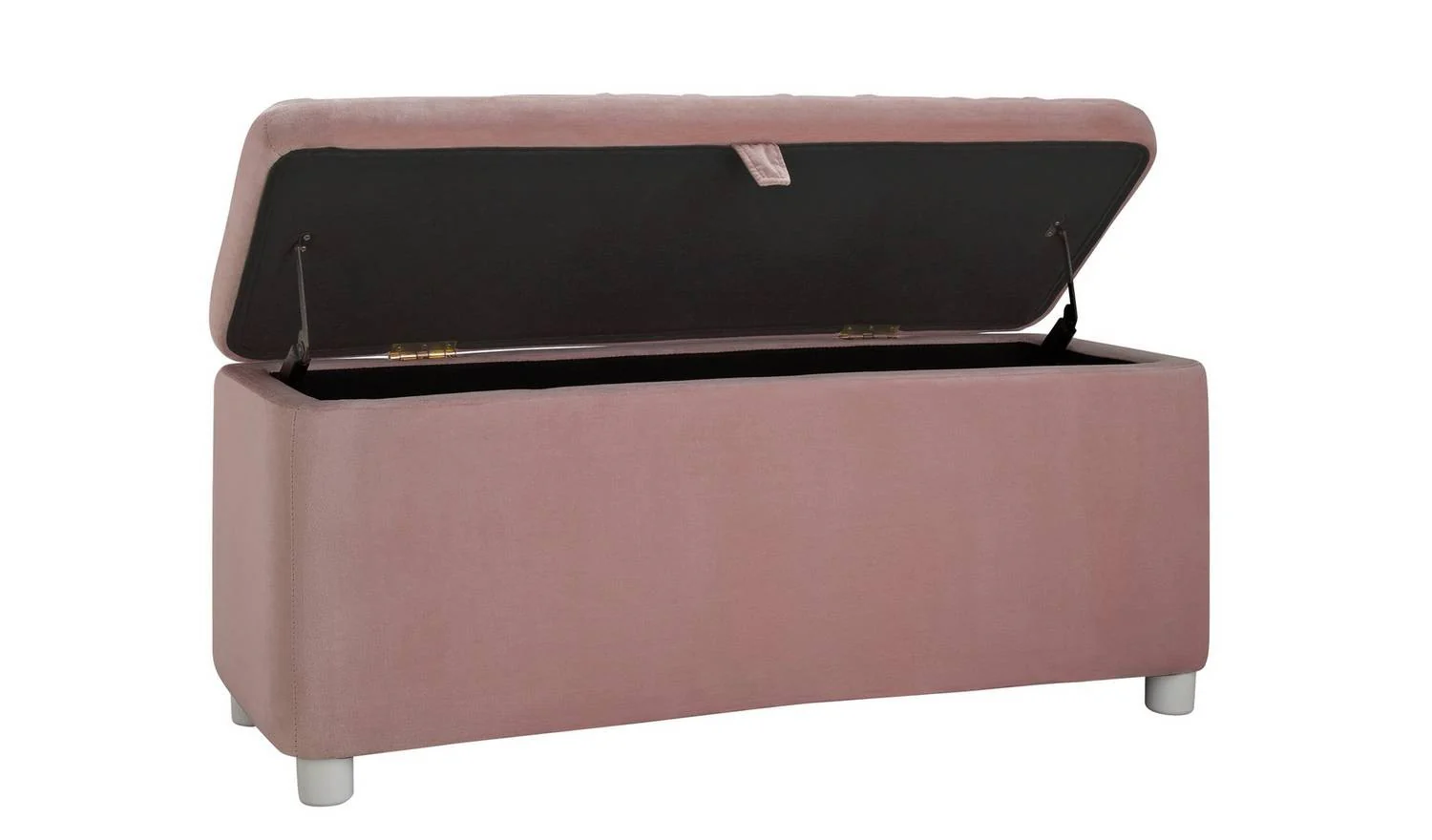 Mila Velvet Large Ottoman Pink For Extra Seating Comfort Luxury - Image 2