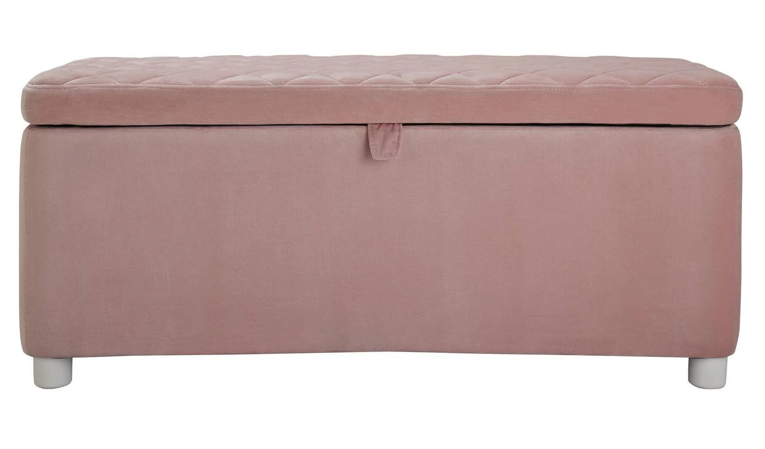 Mila Velvet Large Ottoman Pink For Extra Seating Comfort Luxury - Image 3