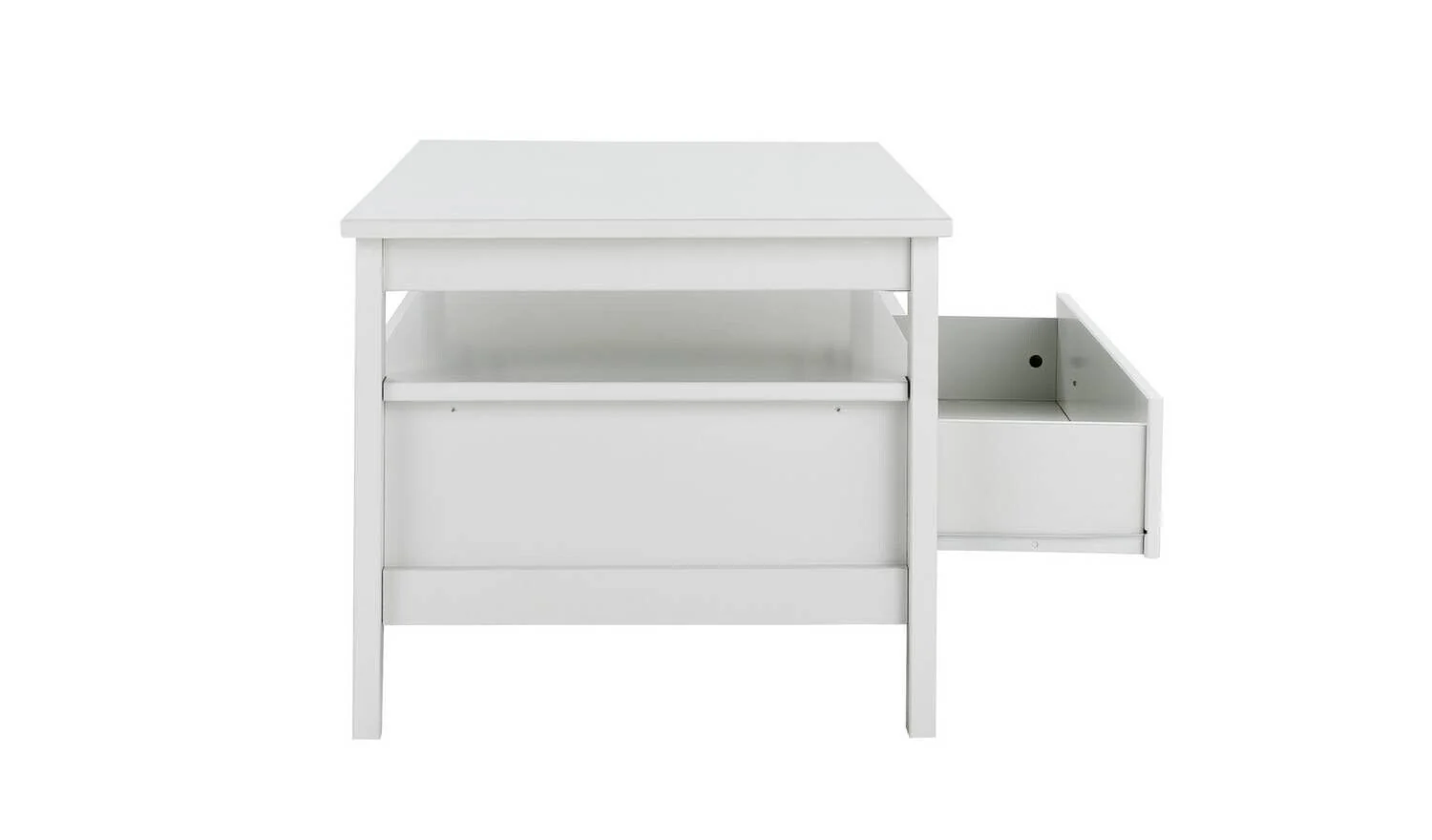 Minato 1 Drawer Coffee Table White Modern and Functional Living Room Furniture - Image 8