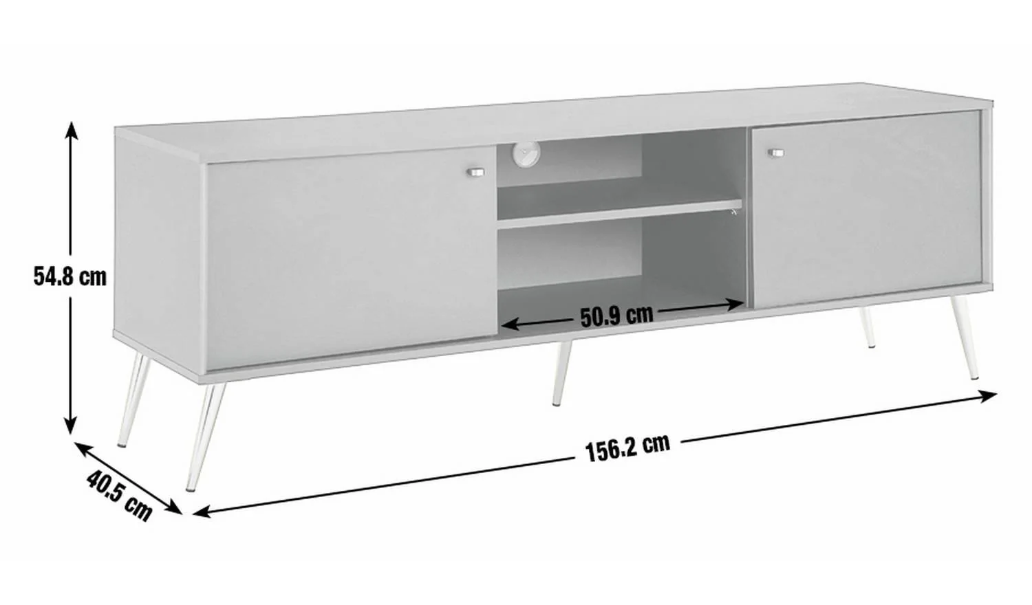 Moana 2 Door TV Unit Green Stylish Media Storage Solution - Image 2
