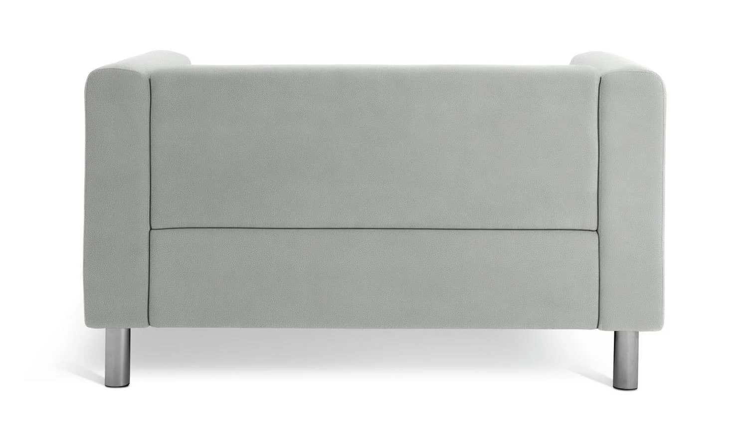 Moda Faux Leather 2 Seater Sofa Grey Modern Living Room Furniture - Image 5