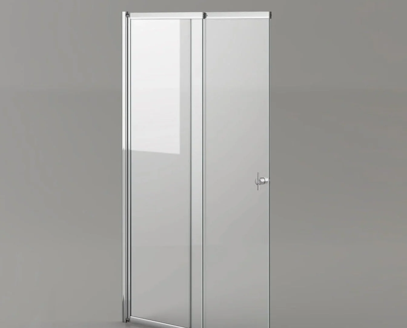 Modern Shower Bath Screen Panel 1400x830mm Chrome | Reversible Left/Right Fit - Image 2