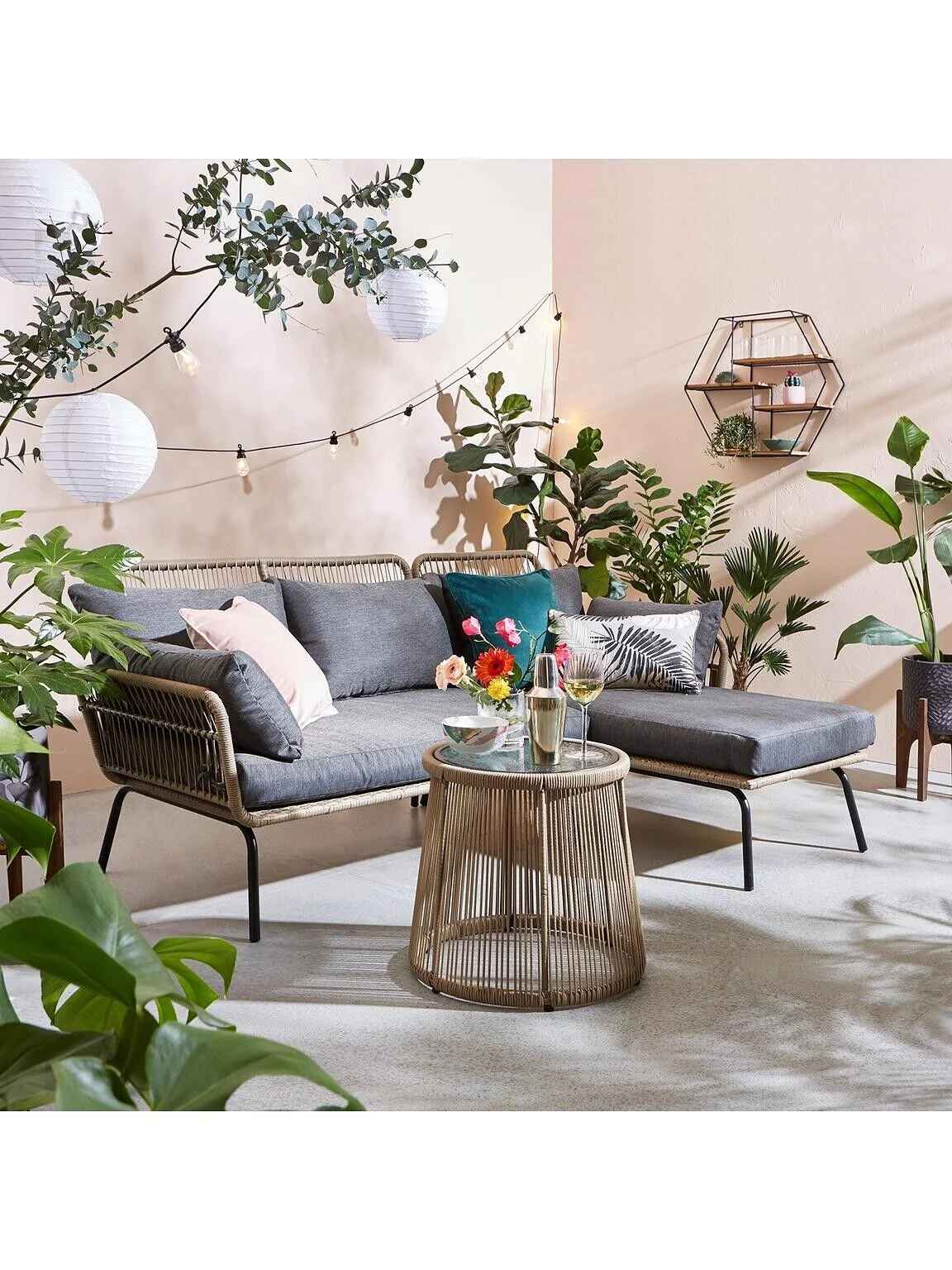 Monaco Corner Chaise - Natural Stylish and Comfortable Living Room Seating - Image 2
