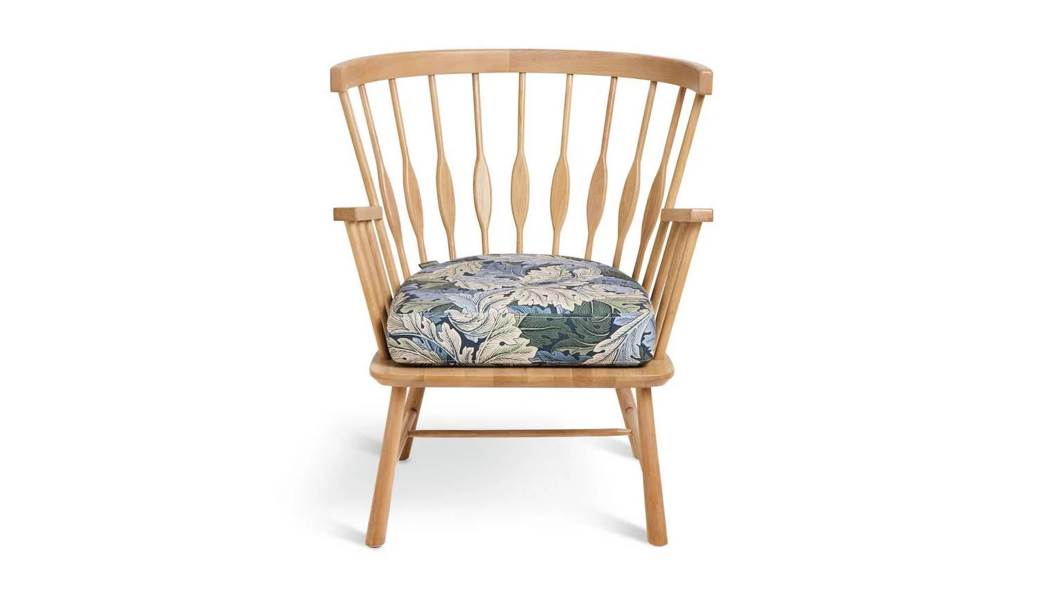 Morris Co Canterbury Acanthus Armchair Oak Traditional Upholstered Chair - Image 2
