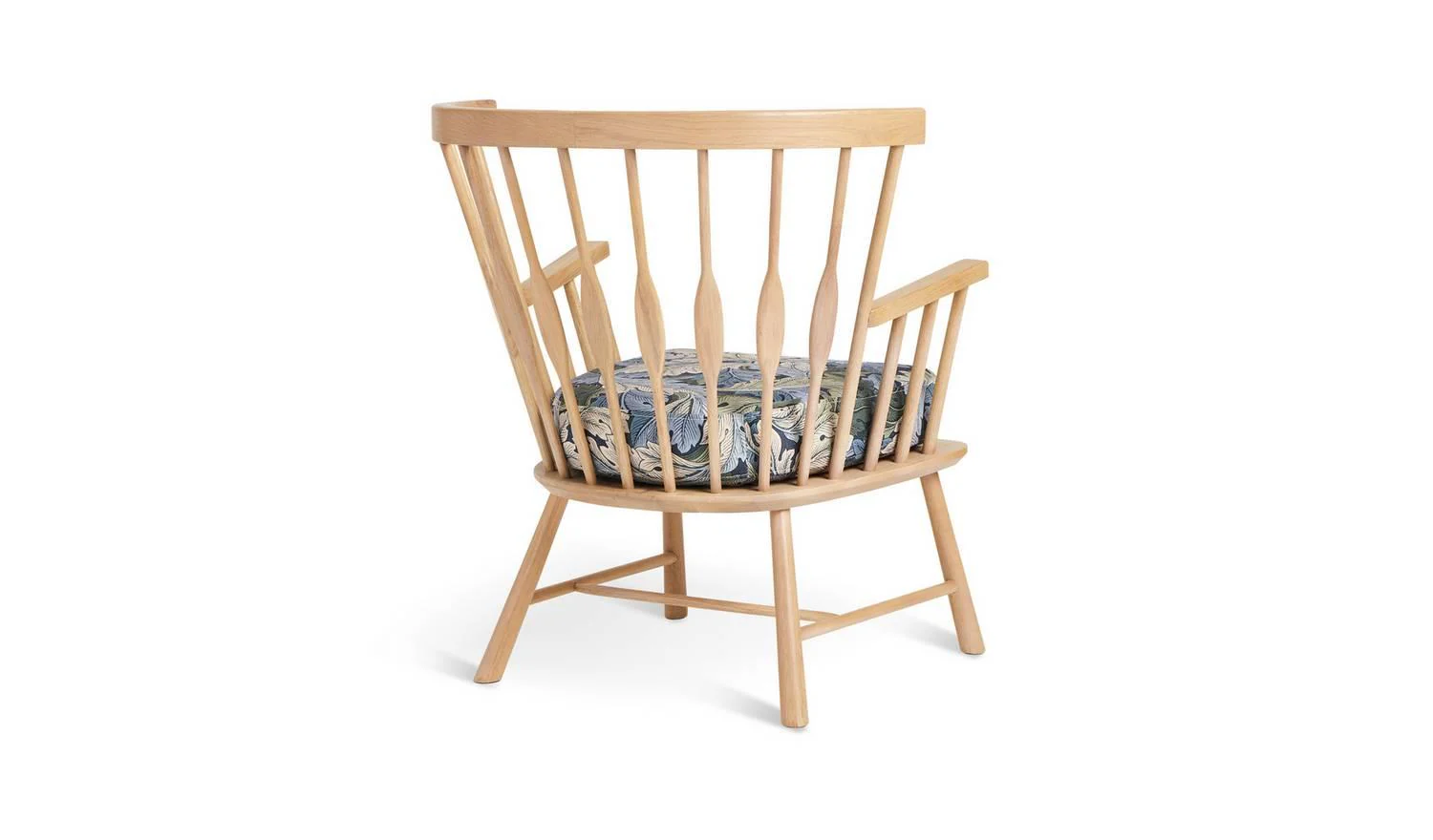 Morris Co Canterbury Acanthus Armchair Oak Traditional Upholstered Chair - Image 4