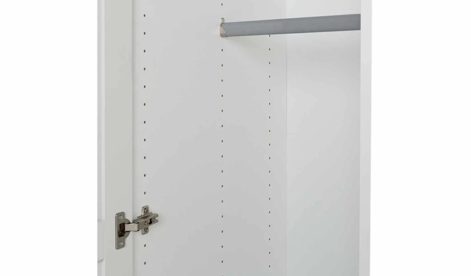 Munich Panelled 2 Door Wardrobe White  Elegant Spacious Bedroom Storage - Image 3