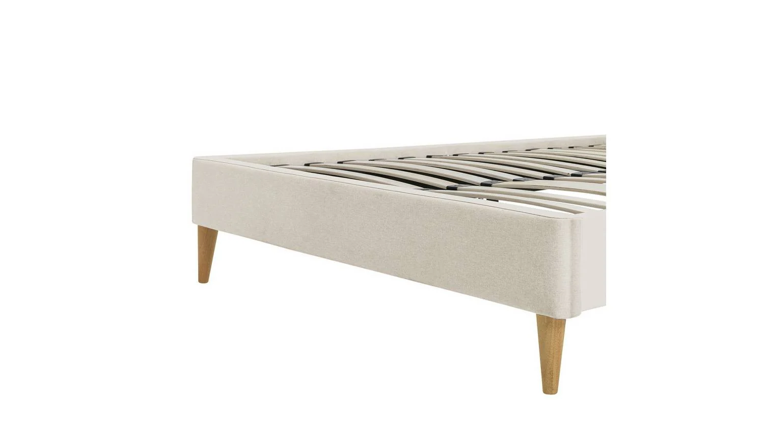 Mya Double Fabric Bed Frame Natural Stylish and Elegant Bedroom Furniture - Image 7