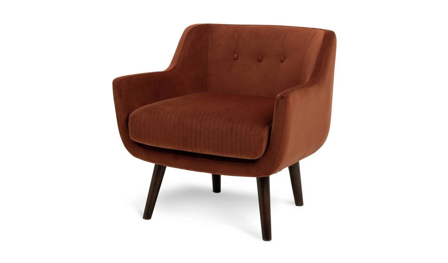 Nellie Velvet Chair - Rust Orange - Image 3