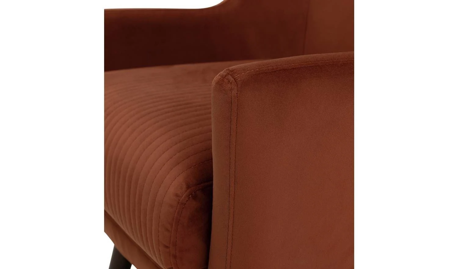 Nellie Velvet Chair - Rust Orange - Image 7