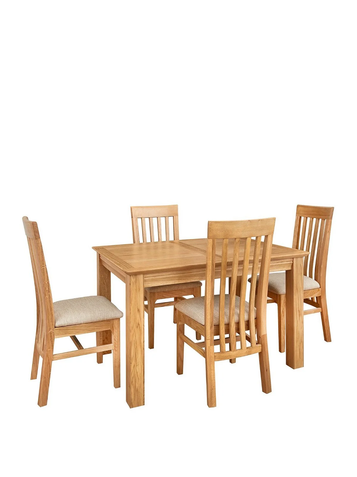 New Constance Dining Set Extending Table And 4 Chairs Oak | Free Delivery - Image 2
