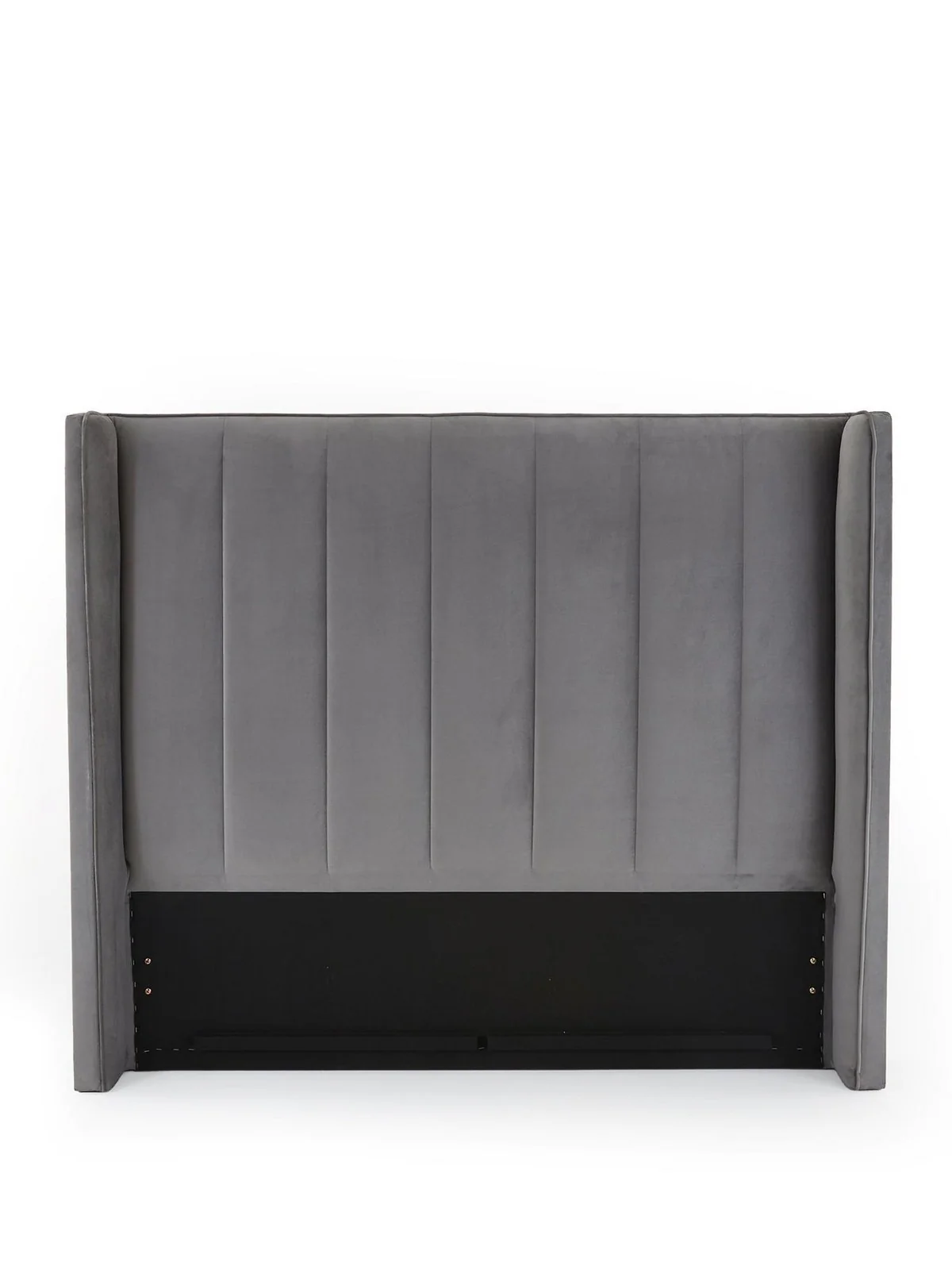 New Dakota Headboard Grey Double | Velvet Upholstered | Ready Assembled - Image 2