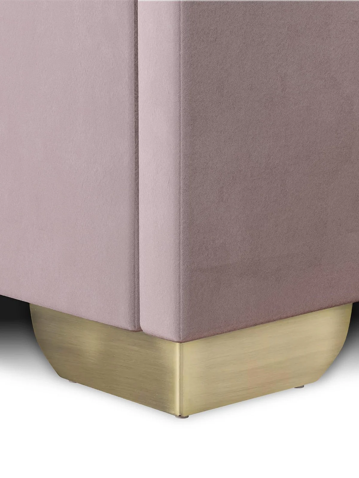 New Dakota Velvet End Lift Up Storage Ottoman King Bed Antique Rose UK - Image 4