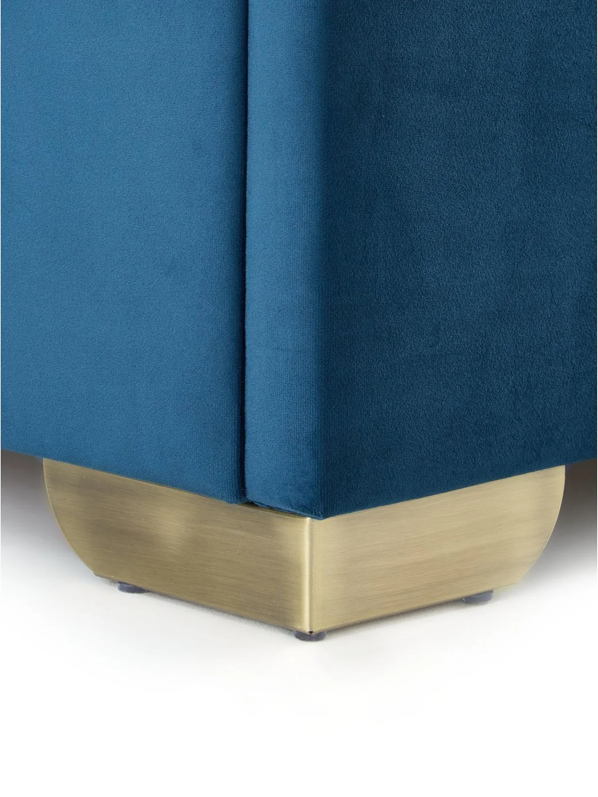 New Dakota Velvet End Lift Up Storage Ottoman King Bed Blue TOP SELLER - Image 5
