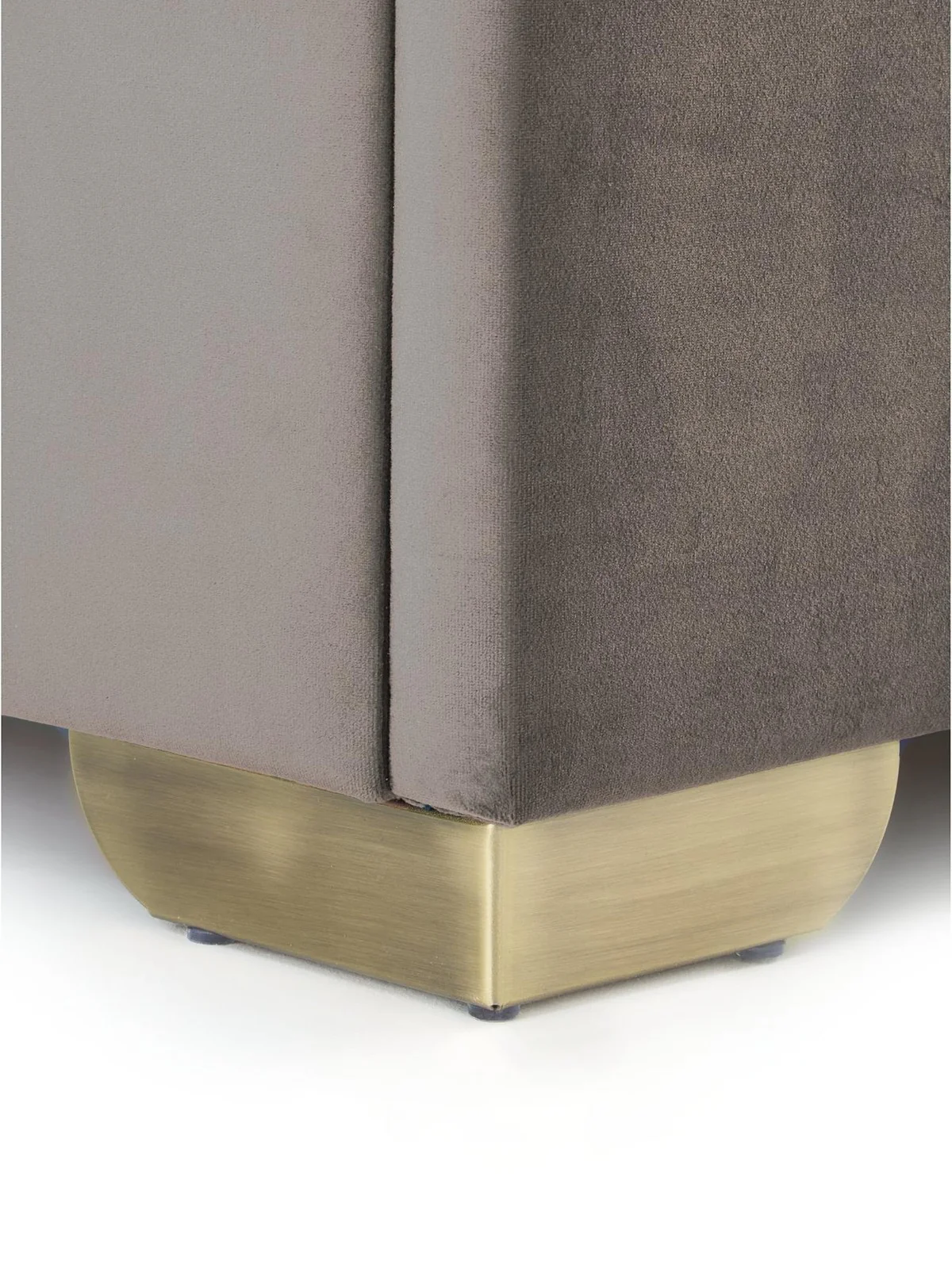 New Dakota Velvet End Lift Up Storage Ottoman King Bed Grey | Free Delivery UK - Image 5