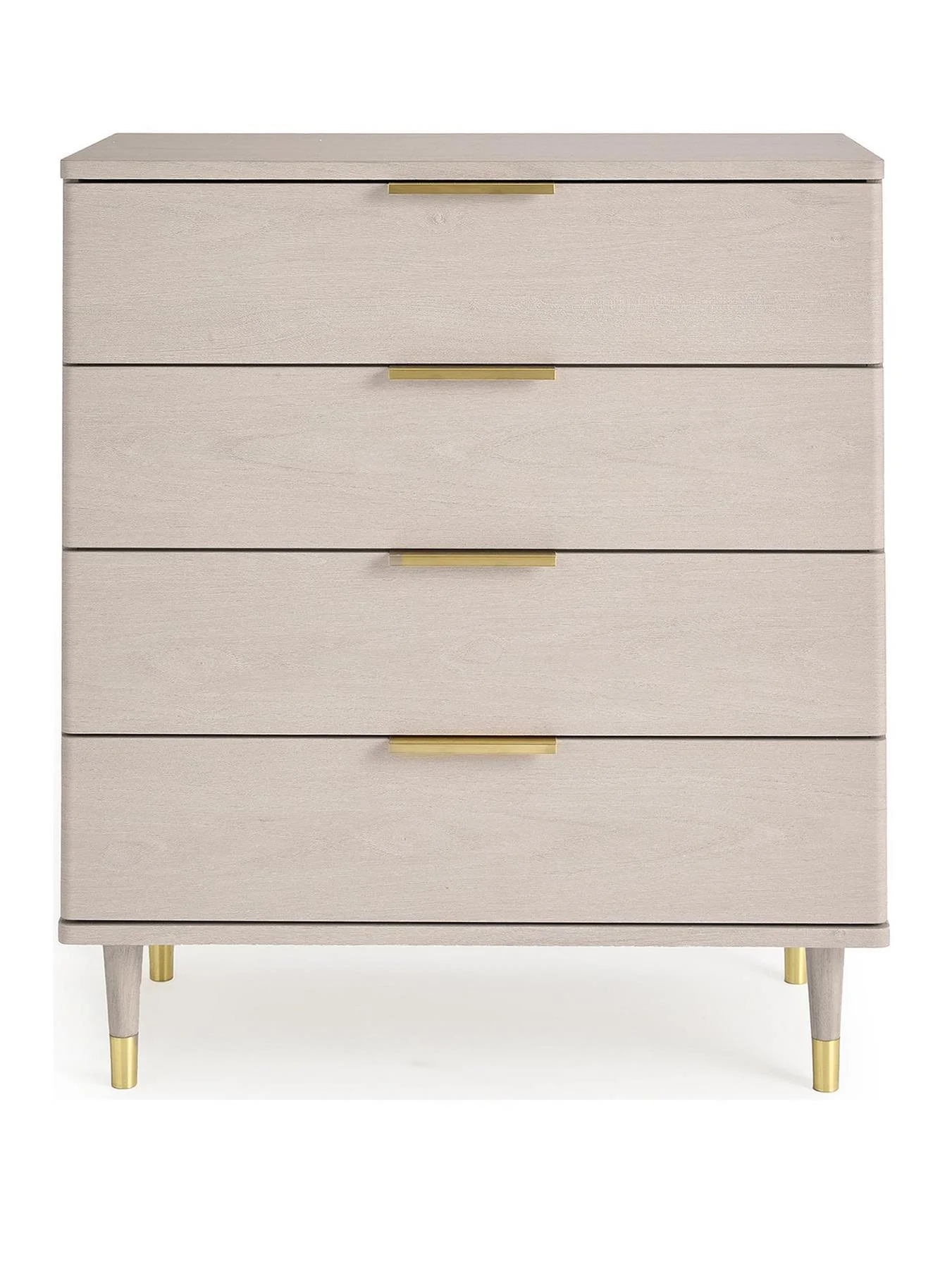 New Enna 4 Drawer Chest Grey Oak Storage Organiser Bedroom Furniture - Image 2