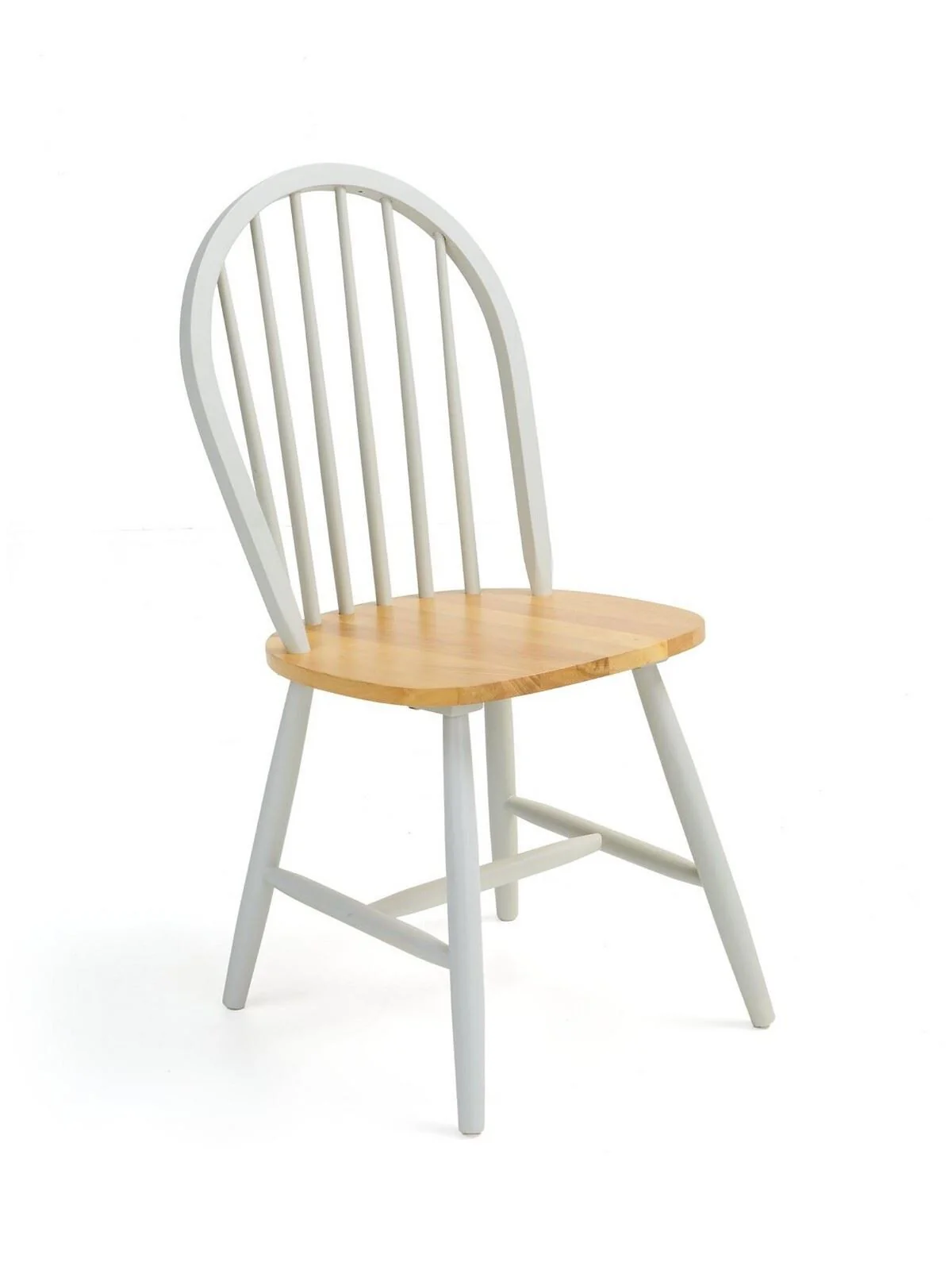 New Rubberwood Fixed Top 100 cm Kentucky Dining Table + 4 Chairs Grey & Oak - Image 6