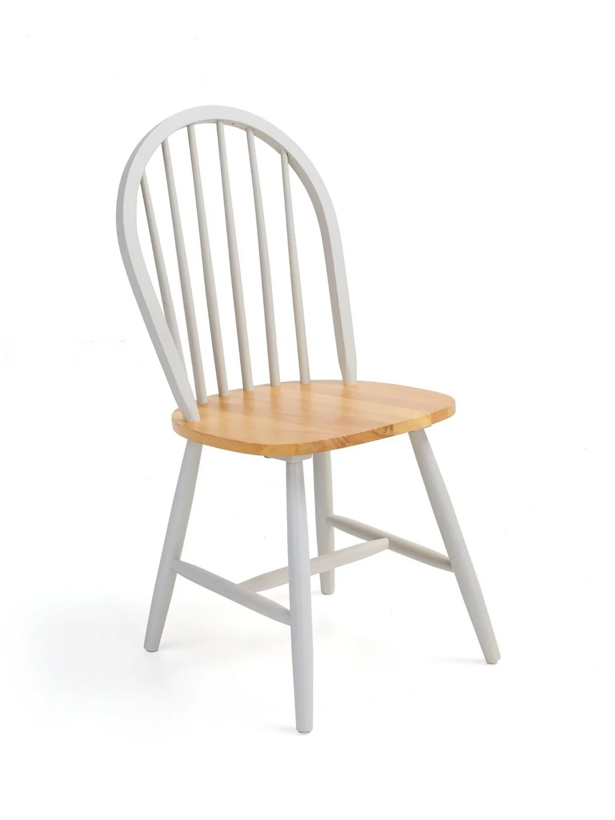 New Rubberwood Top Kentucky 100 - 130 cm Extending with 6 Chairs Grey & Oak - Image 6