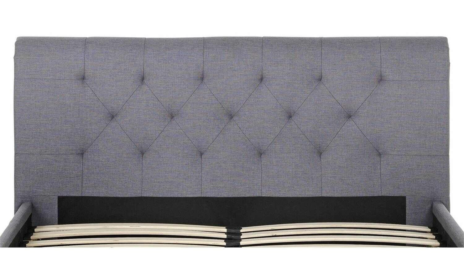 Newbury Double 2 Drawer Fabric Bed Frame Grey Stylish Bedroom Storage Solution - Image 11