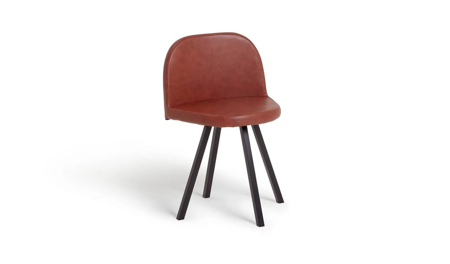Nomad Oak Effect Dining Table & 4 Chocolate Chairs - Image 4