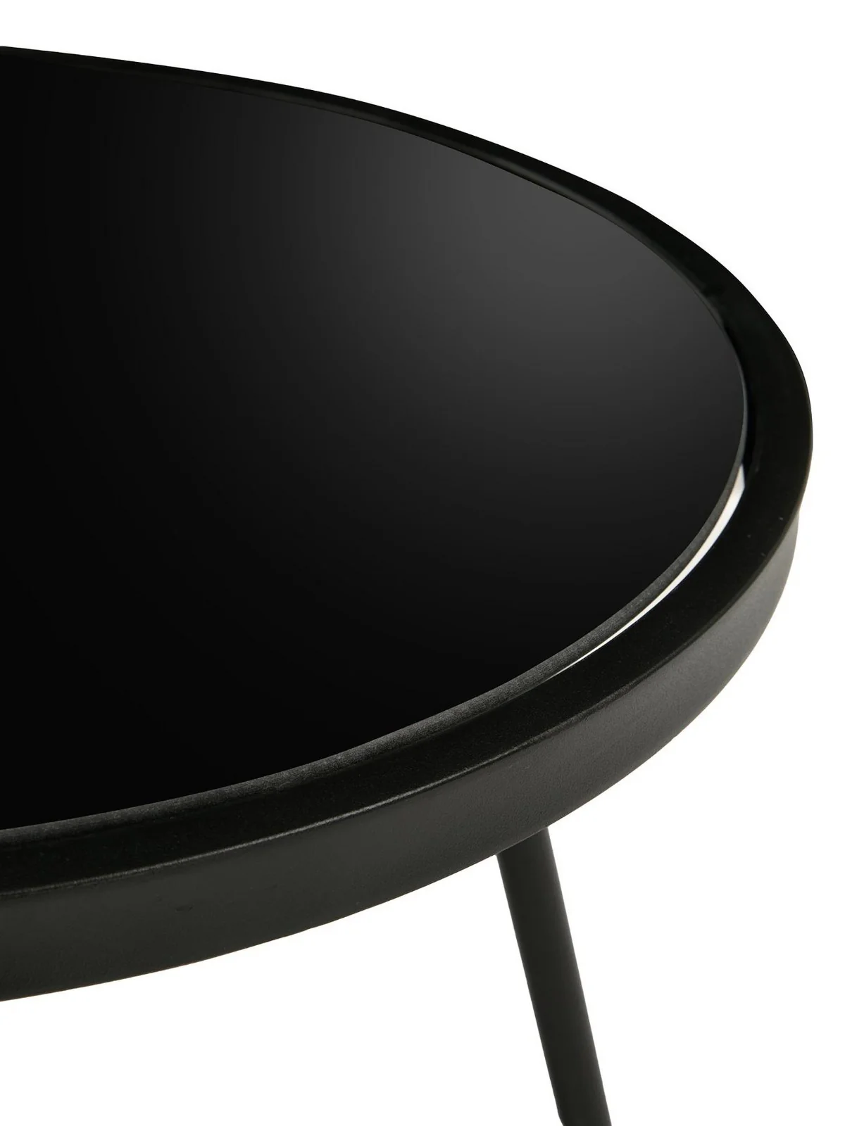 Noodle Bistro Set 2 Wicker Chairs Round Table Black Glass Garden Patio UK - Image 6