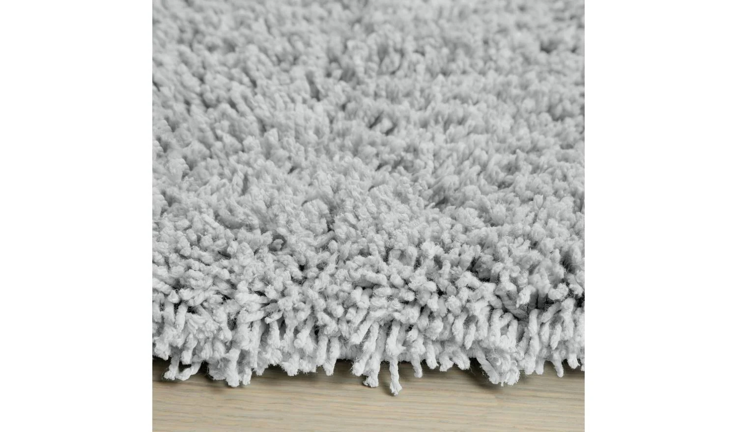 Noodle Plain Grey Shaggy Rug 120x170cm Living Room Bedroom Floor Soft - Image 3