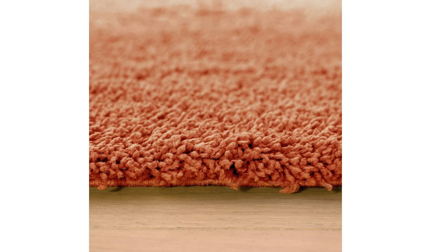 Noodle Plain Terracotta Shaggy Rug 120x170cm Living Room Bedroom Floor - Image 3