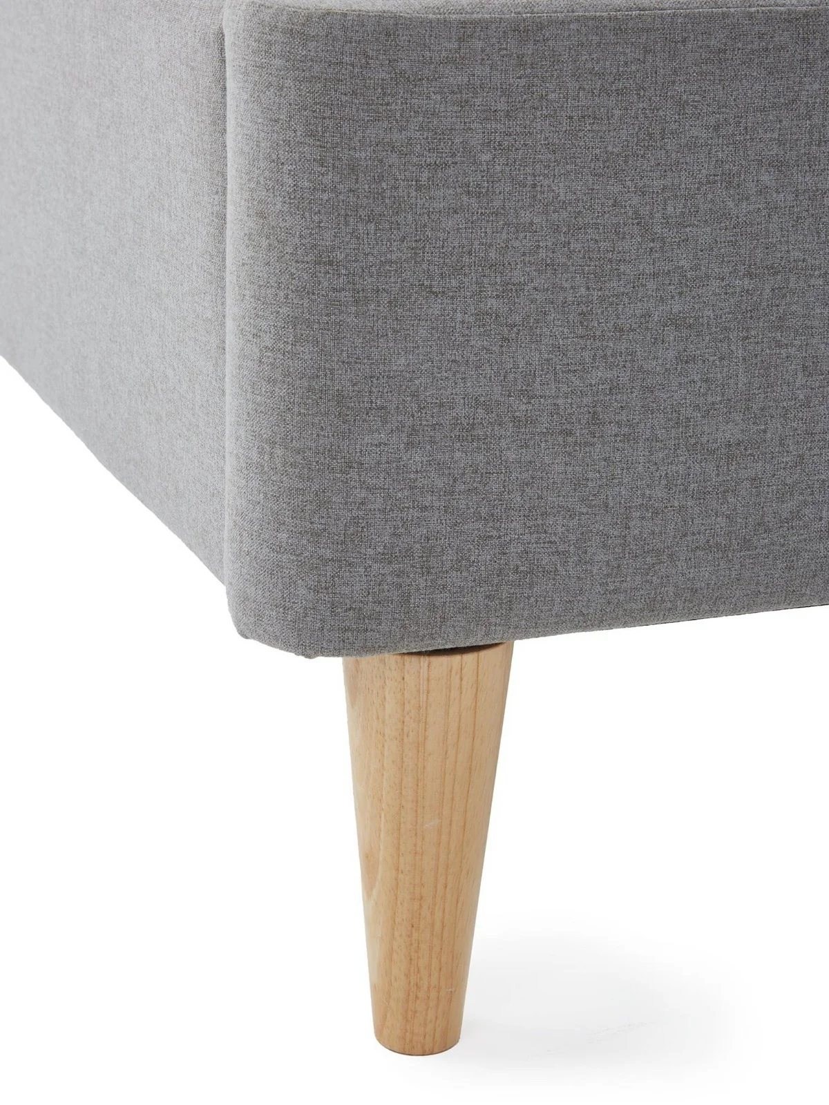 Nook Double Bed Frame Grey | Winged Headboard | Sprung Slats - Image 6