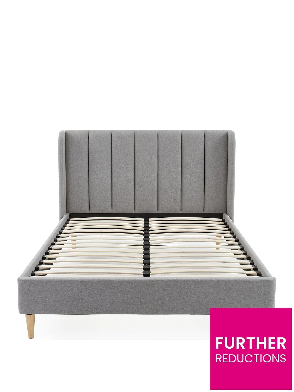 Nook Fabric King Bed Frame - Grey Stylish and Comfortable Bedroom Furniture - Image 3