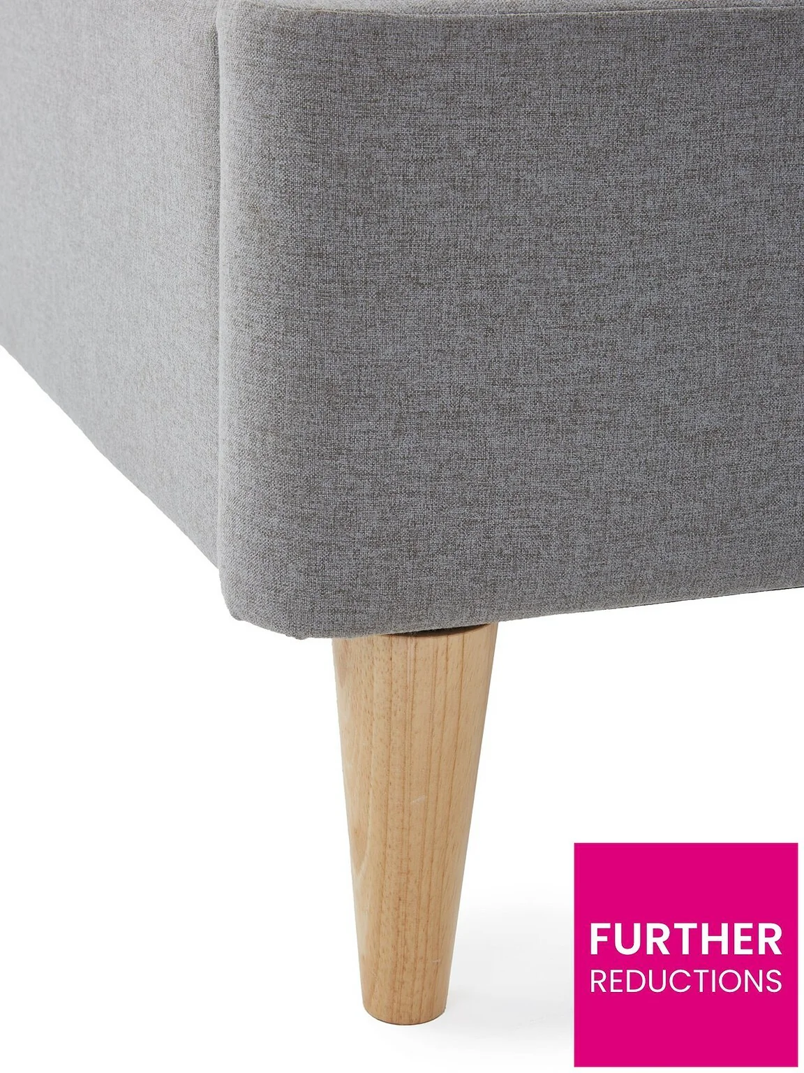 Nook Fabric King Bed Frame - Grey Stylish and Comfortable Bedroom Furniture - Image 5