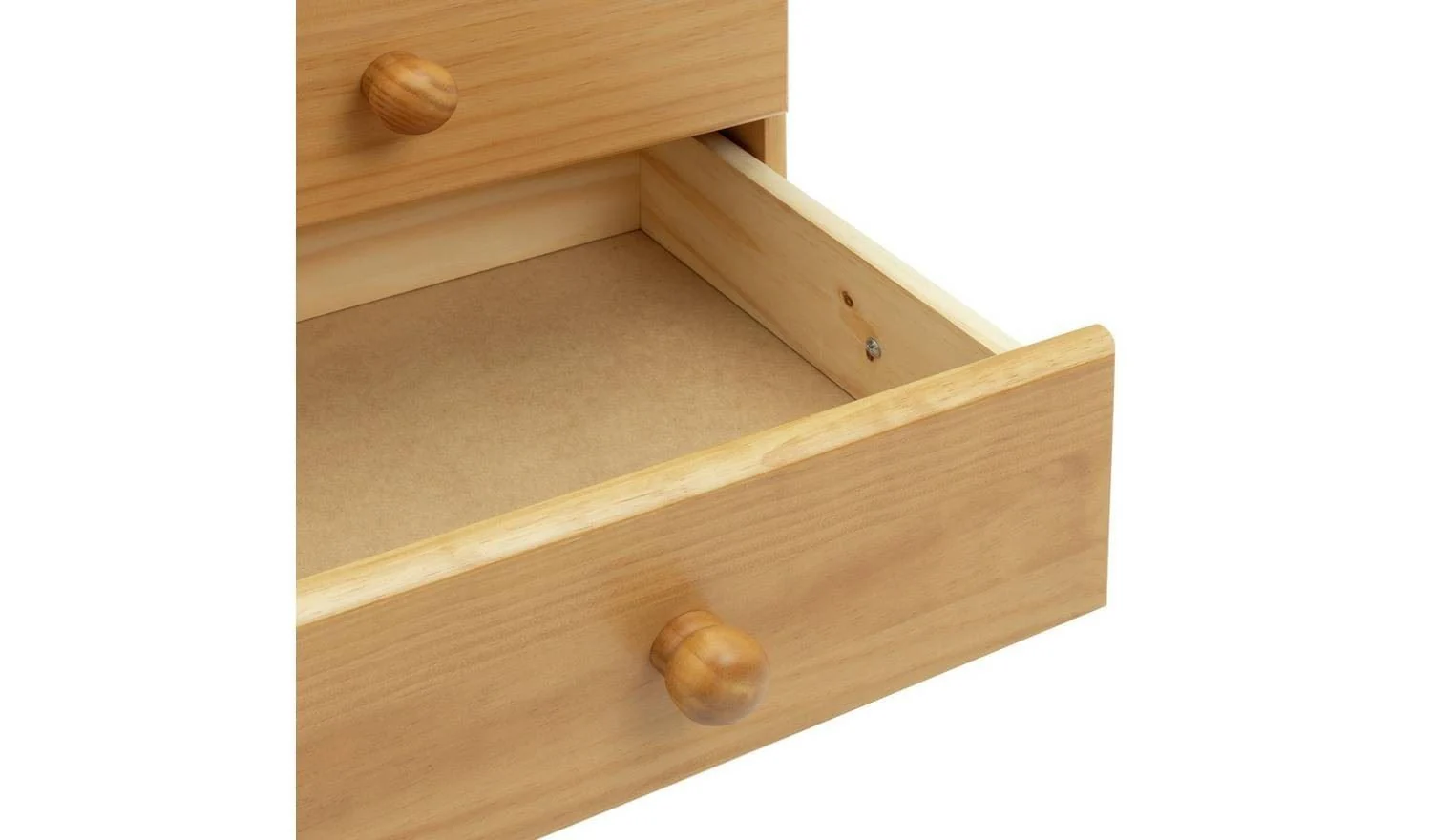 Nordic 3 Drawer Bedside Table - Pine - Image 5