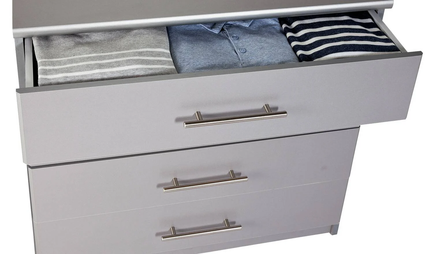Normandy 4 Drawer Chest Grey Storage Organiser Bedroom Furniture - Image 3