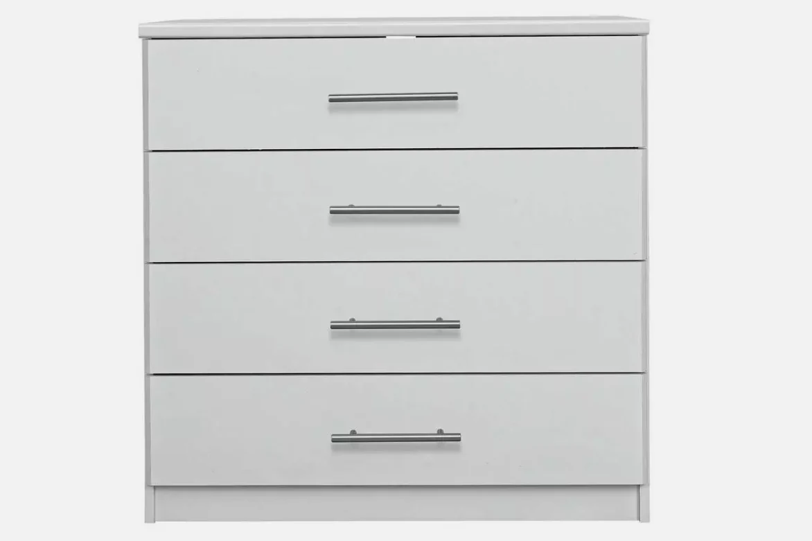 Normandy 4 Drawer Chest of Drawers White Modern Home Decor - Image 4