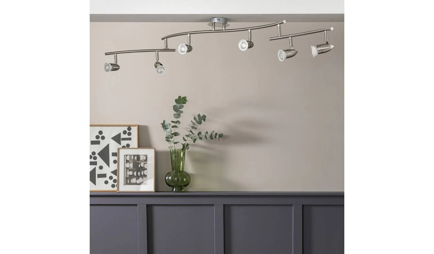 Norton 6 Light Folding Ceiling Bar Chrome Easy Installation - Image 4