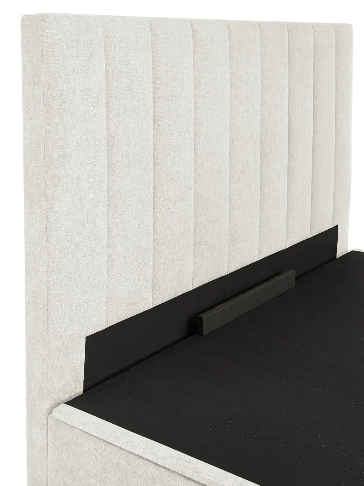 Nova End Lift Ottoman King Bed Ivory | Underbed Storage | No Mattress - Image 4