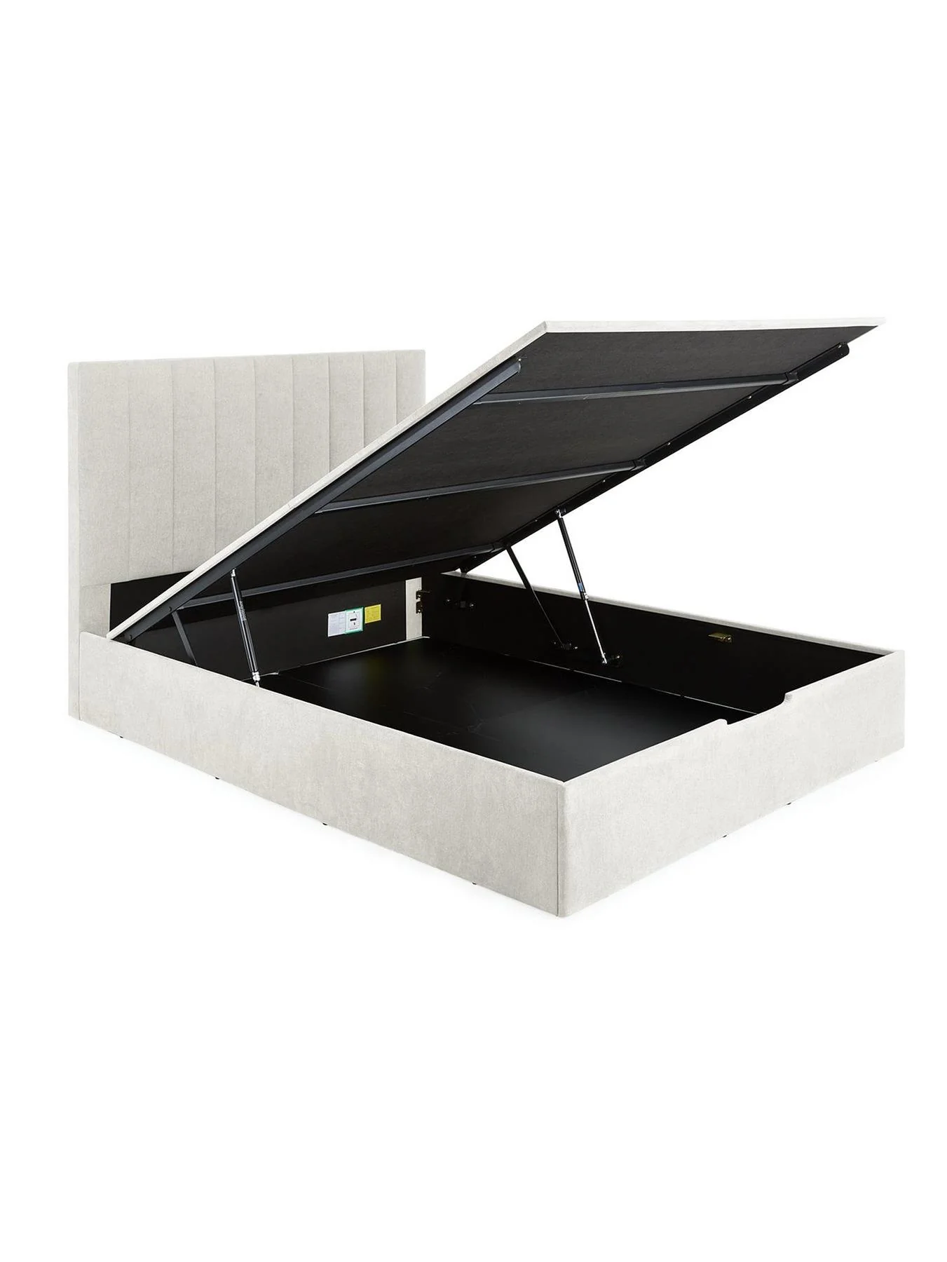 Nova End Lift Storage Ottoman Up Small Double Bed Frame Ivory UK - Image 3