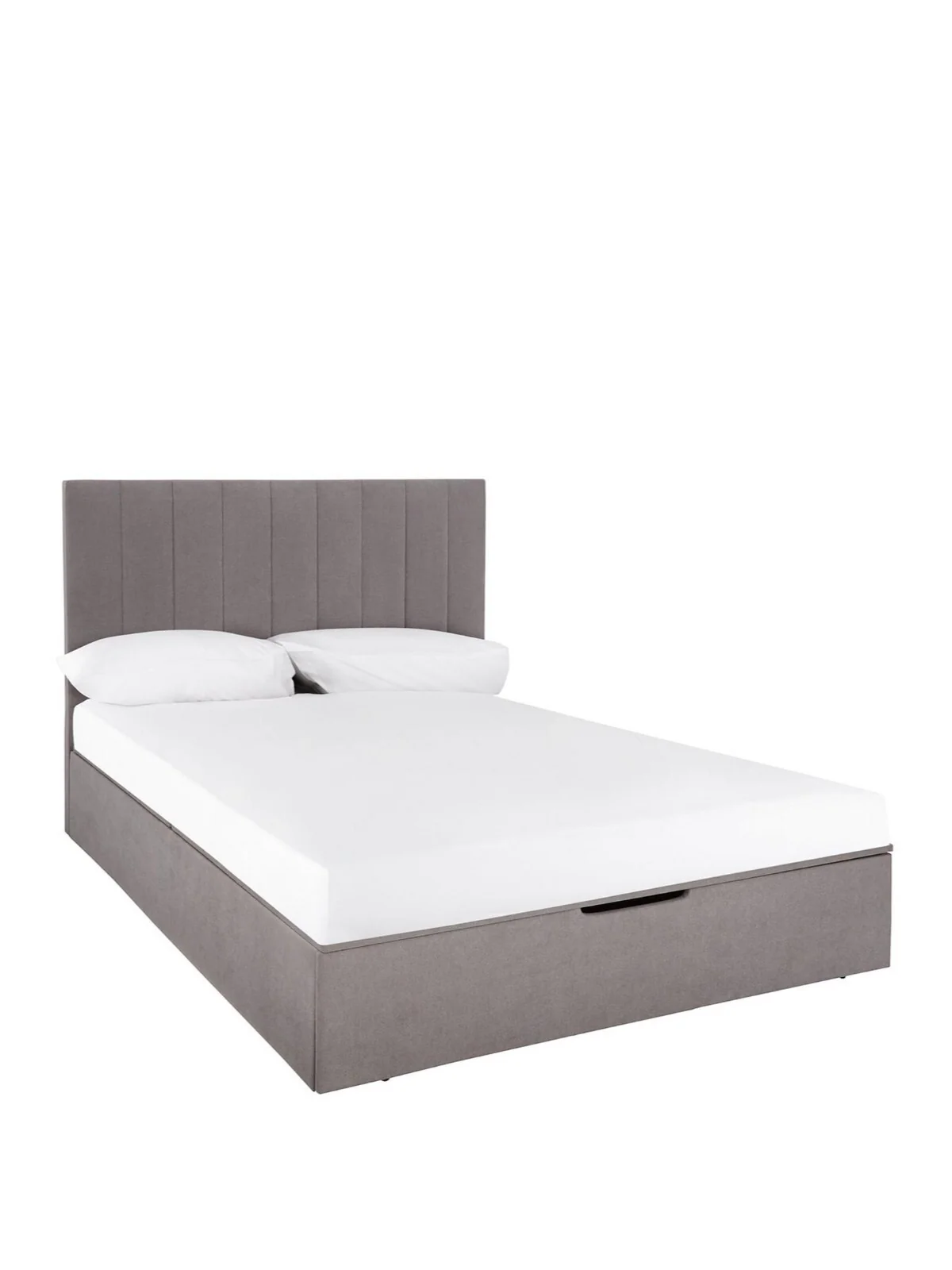 Nova Fabric End Lift up Storage Ottoman King Bed Grey Stylish and Comfortable - Image 2