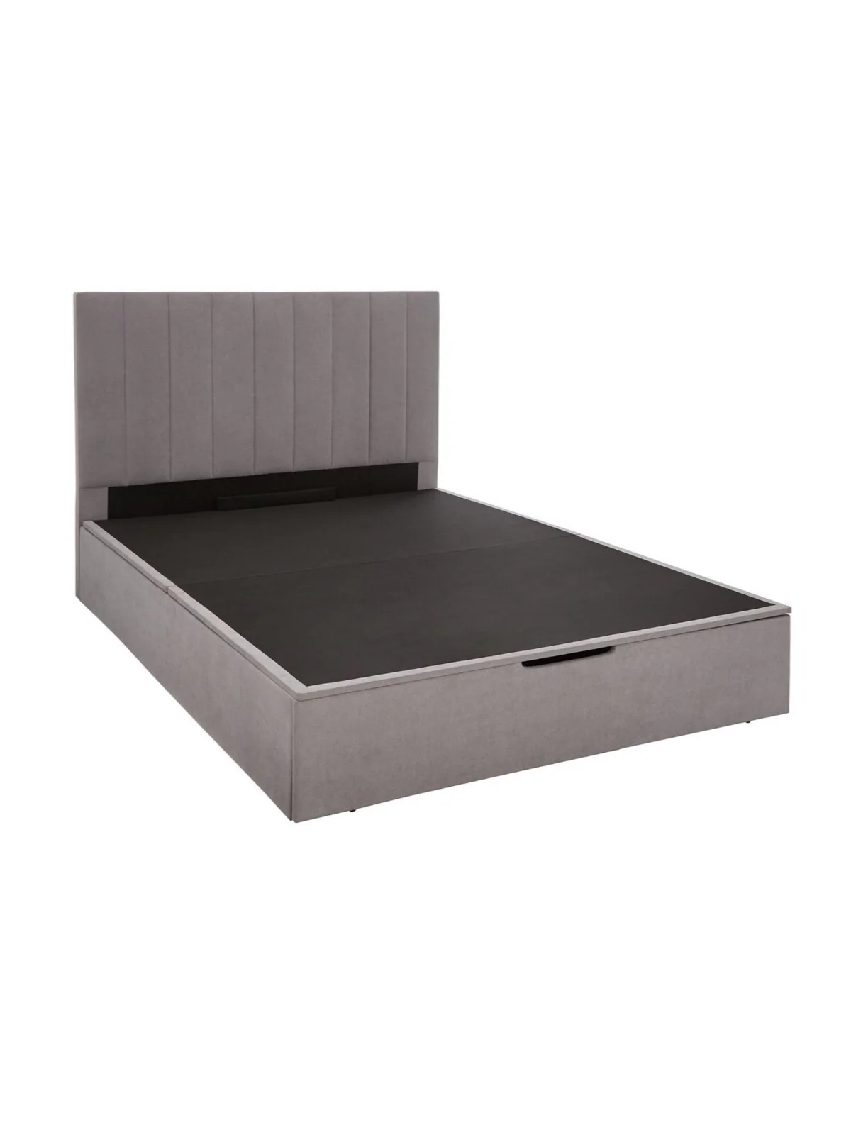 Nova Fabric End Lift up Storage Ottoman King Bed Grey Stylish and Comfortable - Image 3