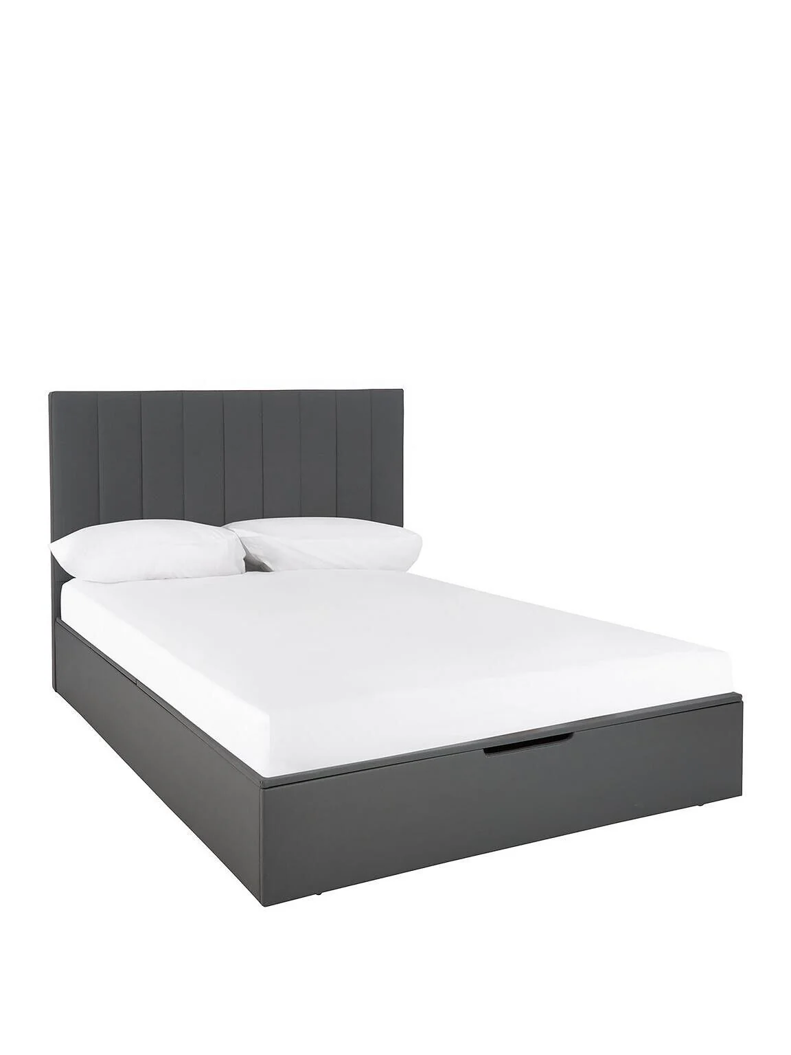 Nova Faux Leather Ottoman Double Bed Frame Grey Elegant Durable Bedroom Solution - Image 2