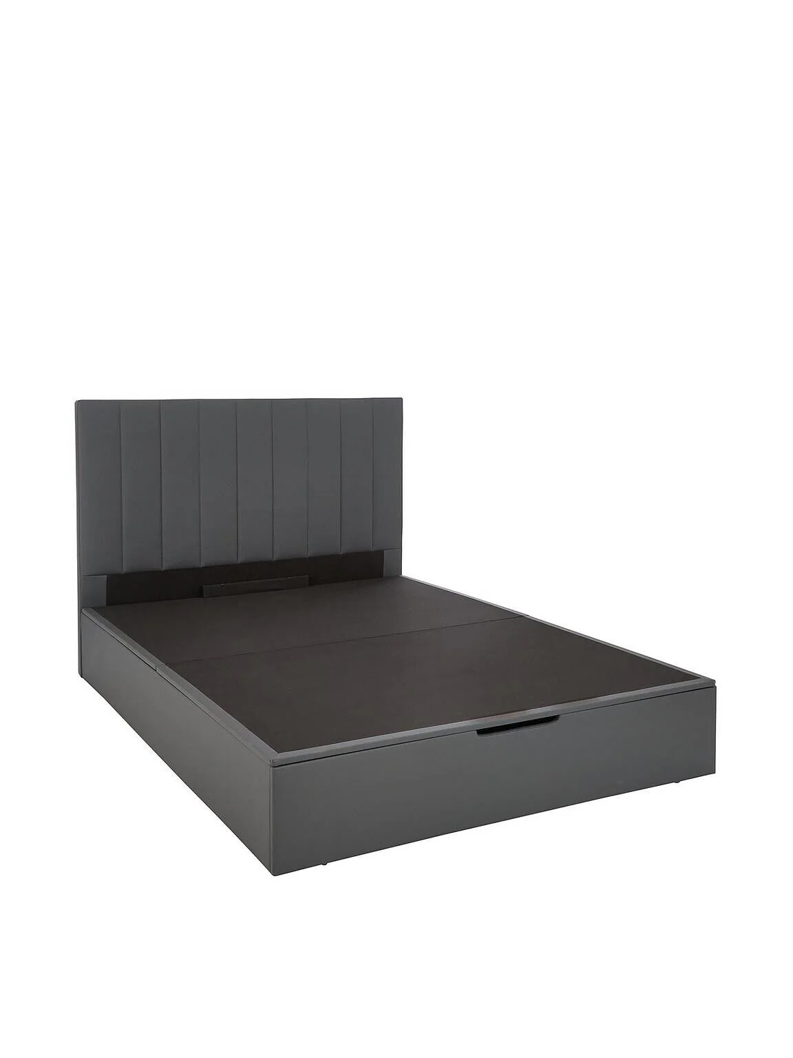 Nova Faux Leather Ottoman Double Bed Frame Grey Elegant Durable Bedroom Solution - Image 3