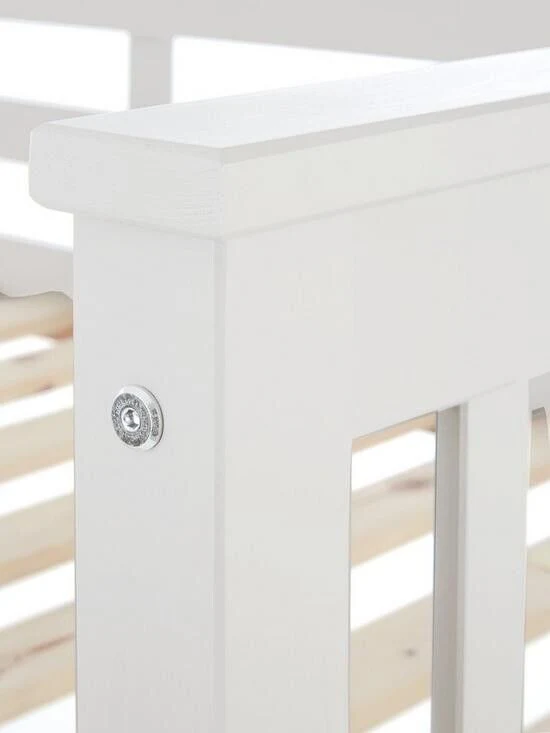 Novara Bunk Bed White Durable Space-Saving Bedroom Furniture for Kids' Rooms - Image 3