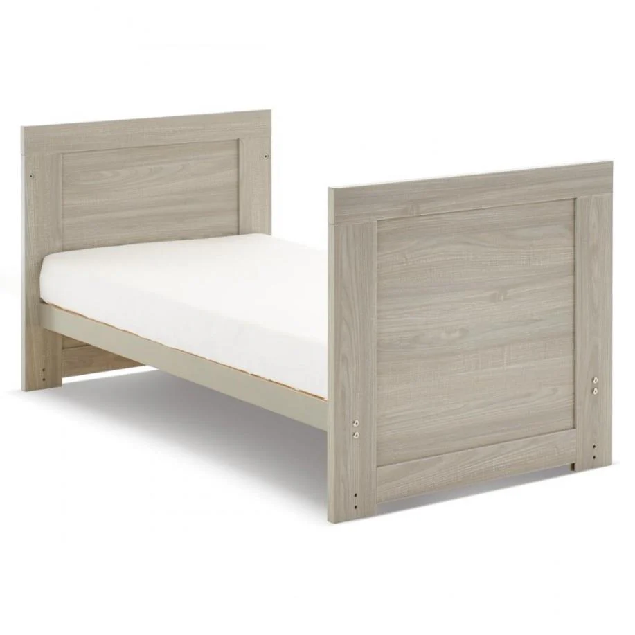 Obaby Nika Mini Cot Bed Grey Wash Modern Nursery Furniture UK - Image 2