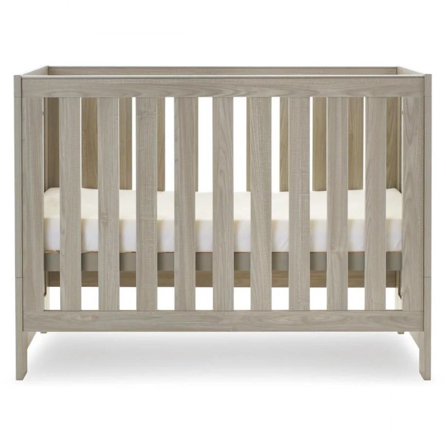 Obaby Nika Mini Cot Bed Grey Wash Modern Nursery Furniture UK - Image 5
