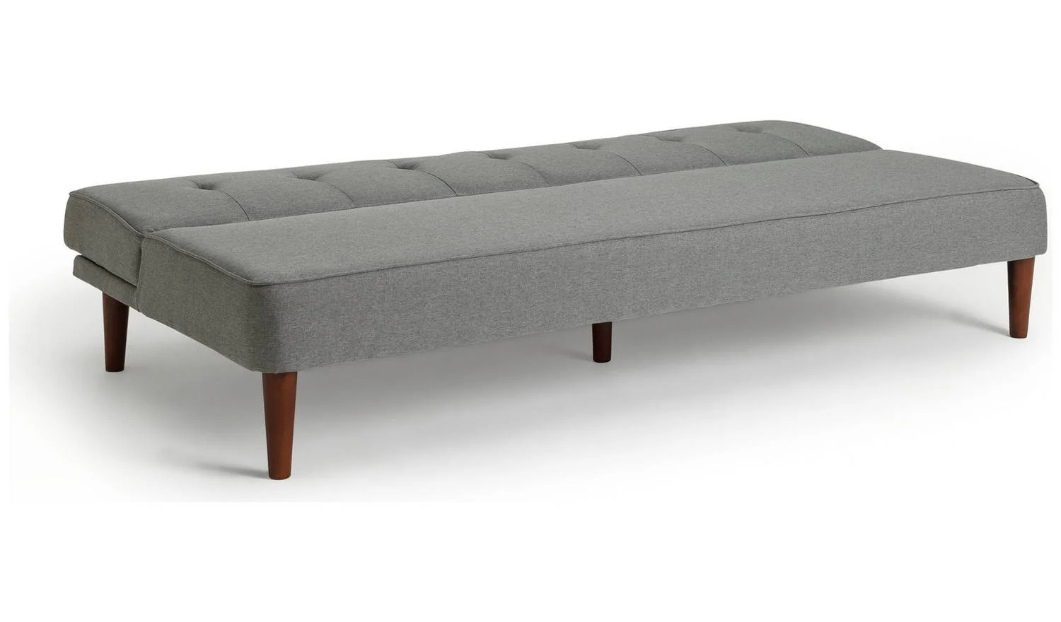 Odeon Fabric 2 Seater Clic Clac Sofa Bed Grey Comfortable Seating - Image 5