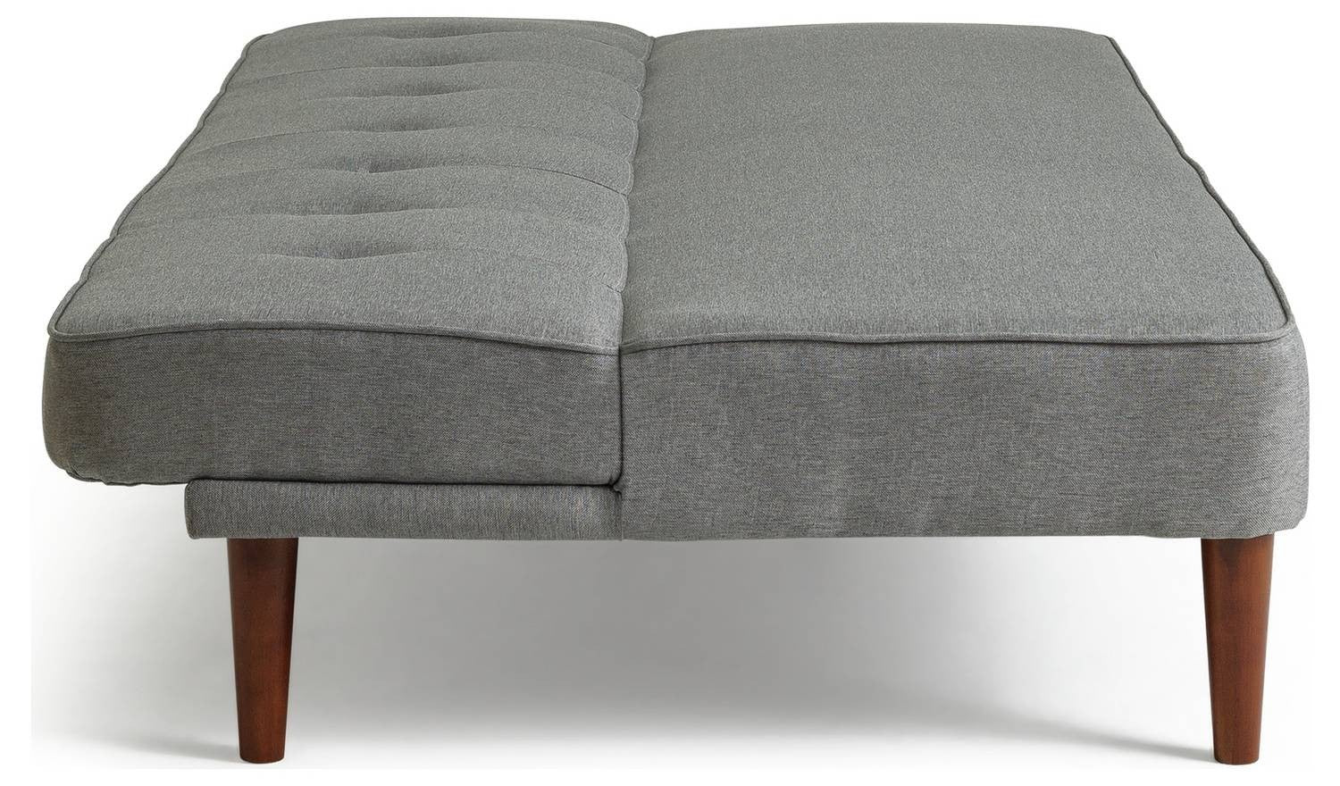 Odeon Fabric 2 Seater Clic Clac Sofa Bed Grey Comfortable Seating - Image 6