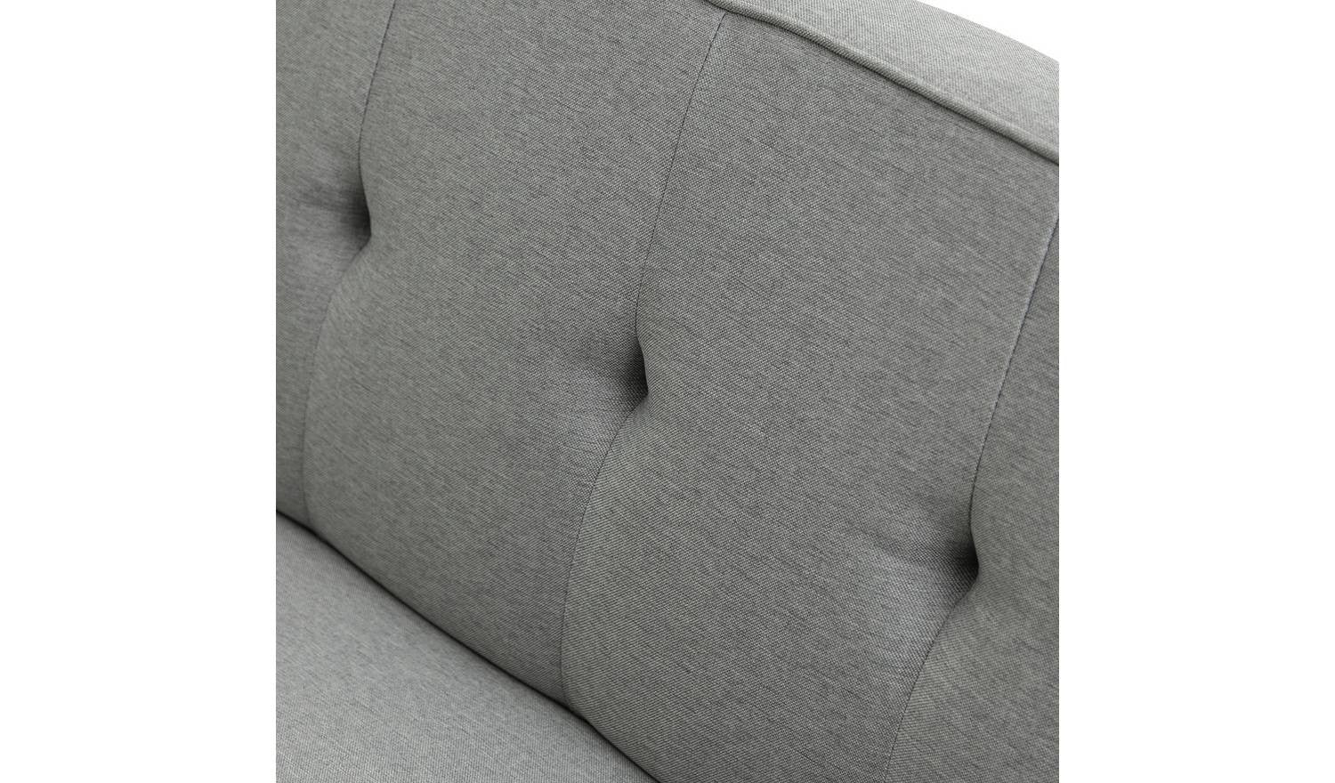 Odeon Fabric 2 Seater Clic Clac Sofa Bed Grey Comfortable Seating - Image 7