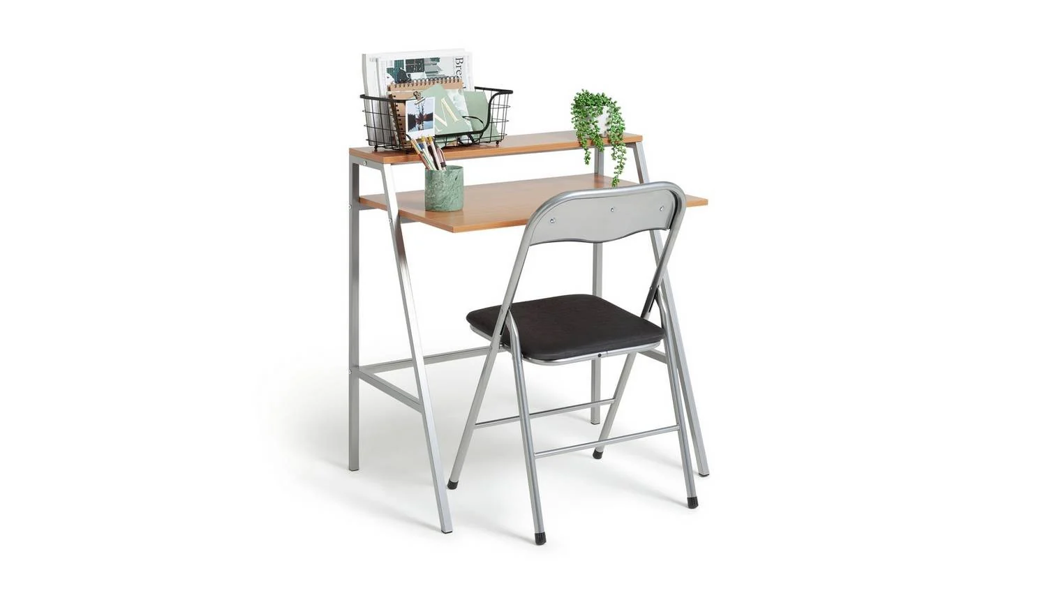 Office Desk and Chair Set Black Modern Home Office Furniture Workspace - Image 3