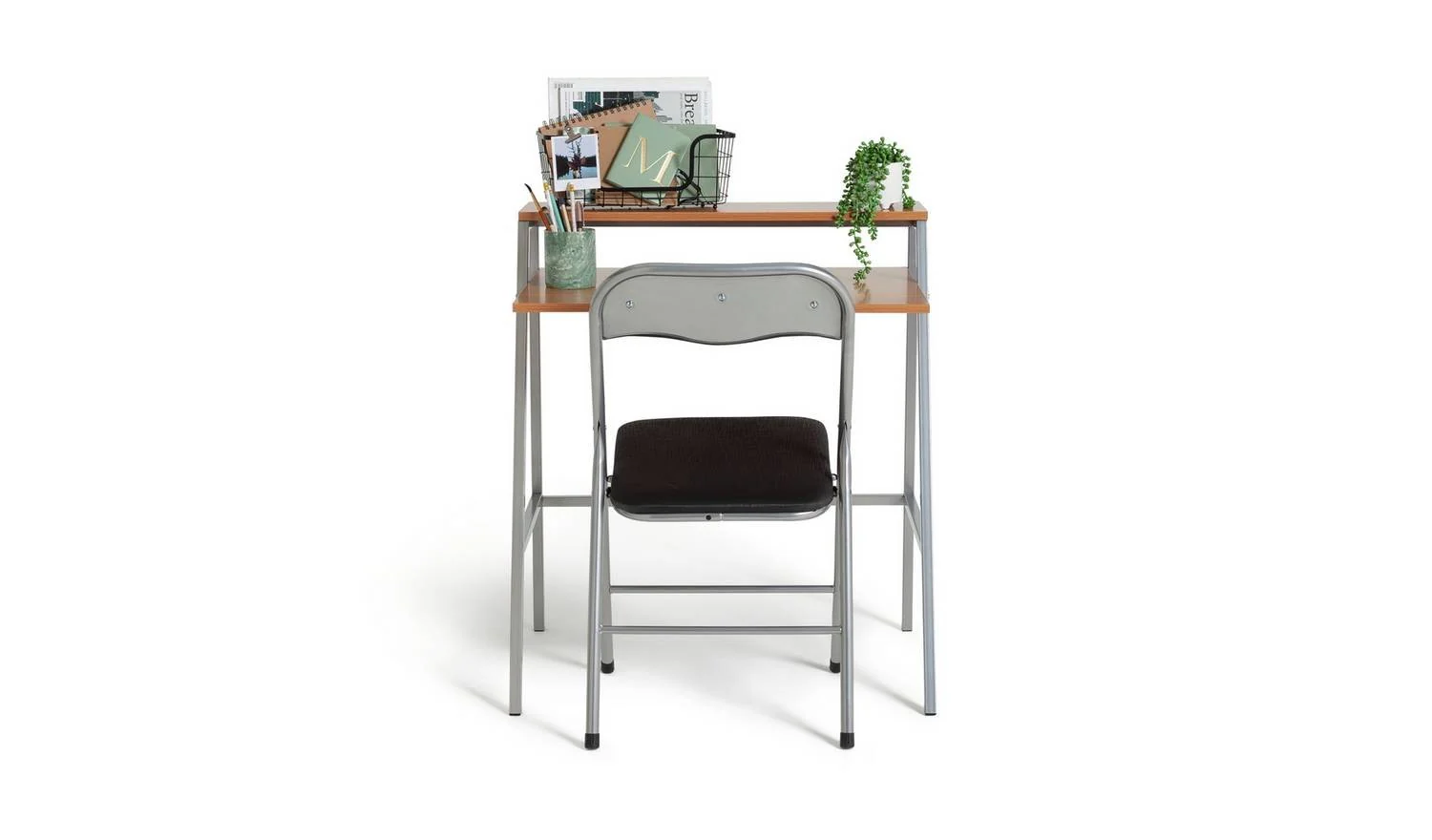 Office Desk and Chair Set Black Modern Home Office Furniture Workspace - Image 4