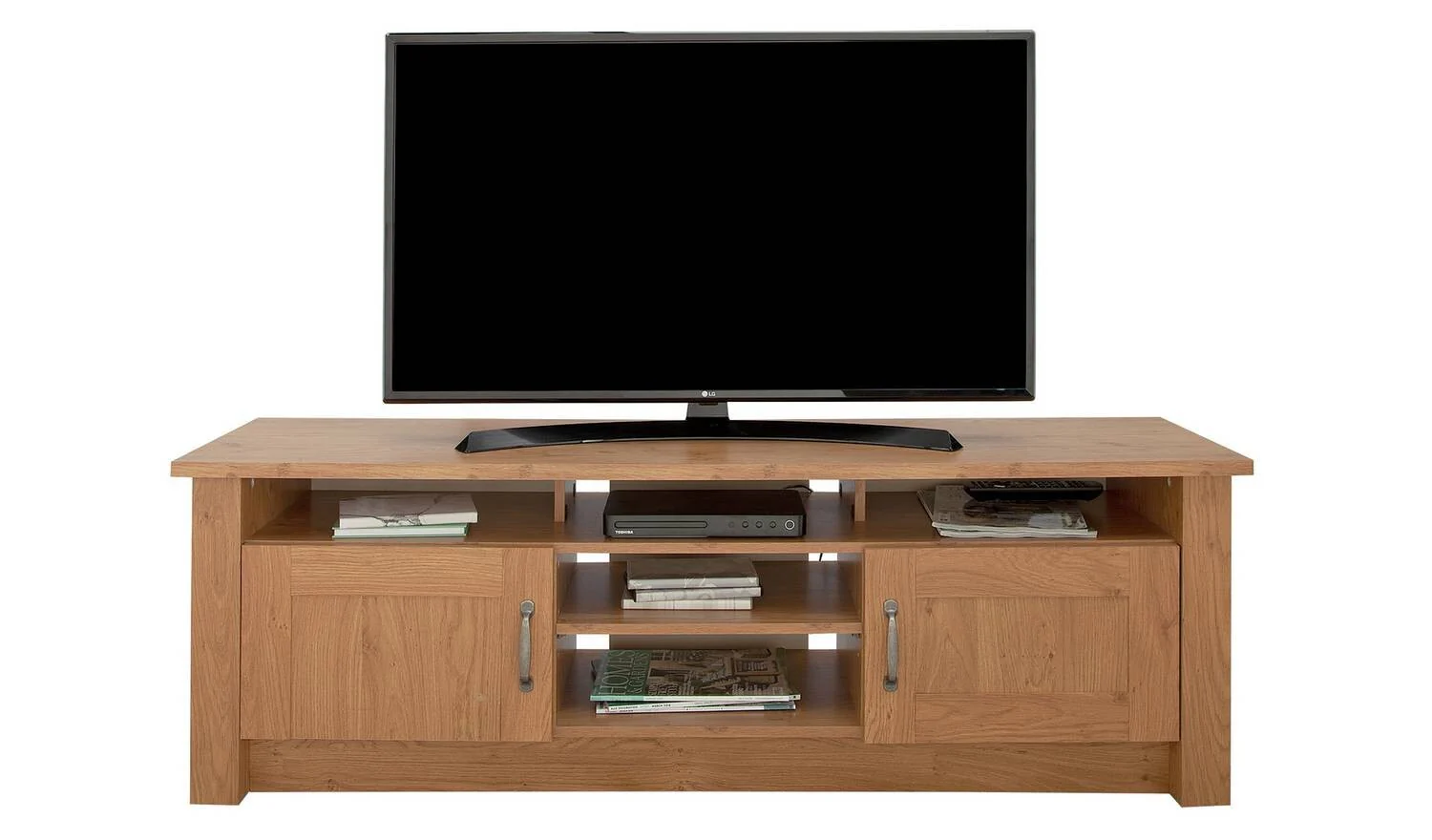 Ohio TV Unit Oak Effect Media Storage Cabinet Living Room Furniture - Image 4
