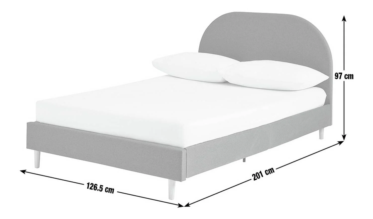 Olivia Small Double Bed Frame - Blue - Image 2