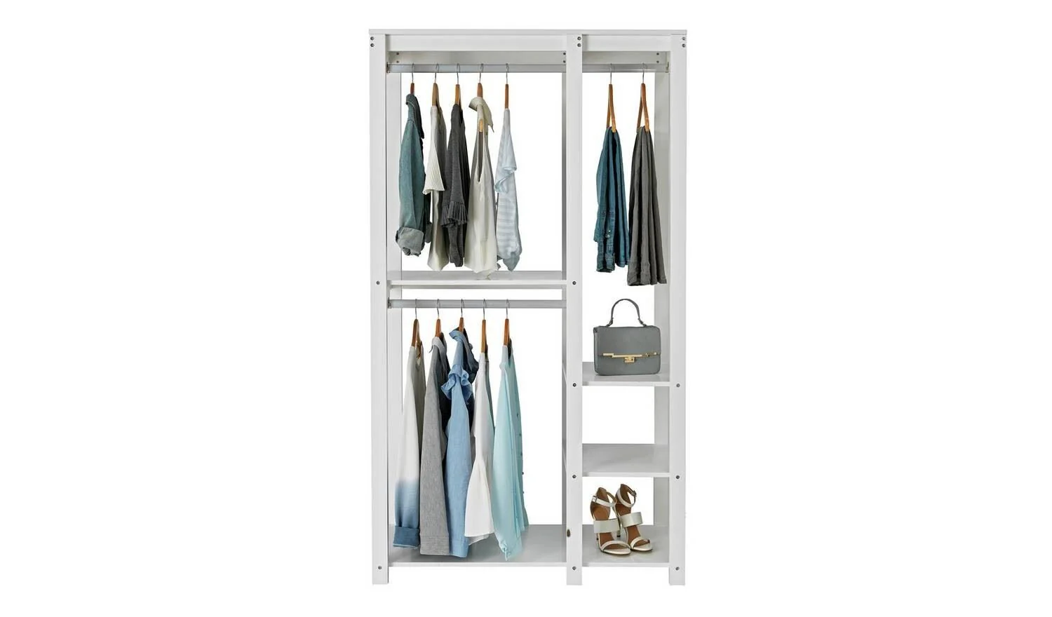 Open Decorative Wardrobe Unit - White - Image 2